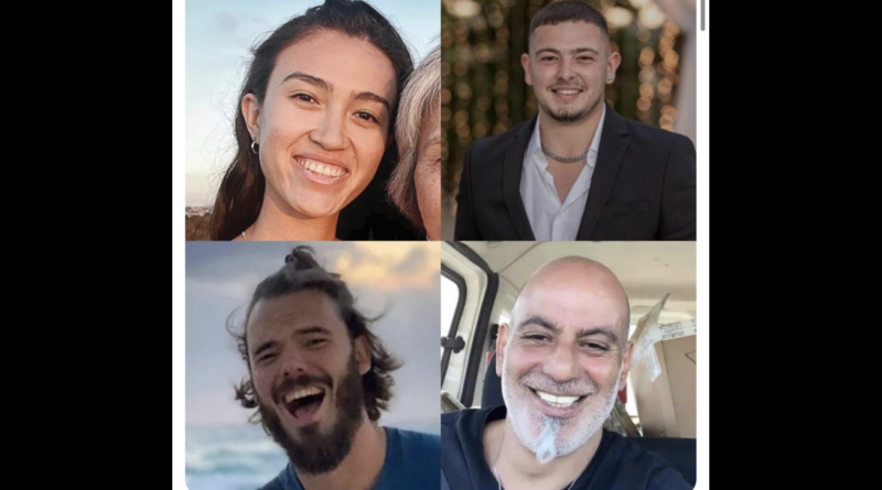 IDF pelasti panttivangit Noa Argamanin, Andrey Kozlovin, Shlomi Zivin ja Almog Meirin.